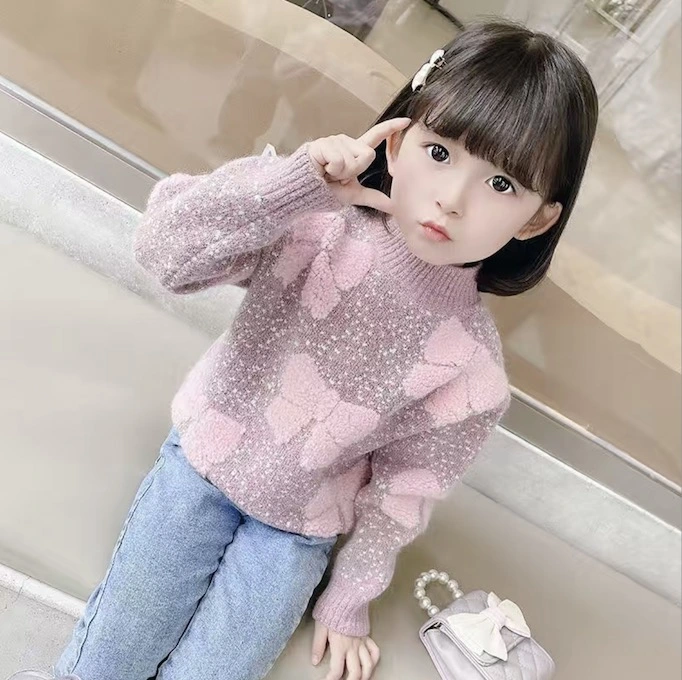 Beautiful Sweater Kids Winter Clothes Item Number GS8065 Girls Turtleneck Sweater